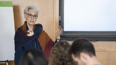 Wendy Sherman roundtable with students