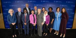 Many of the Inaugural Carnegie Distinguished Fellows were present for the IGP Summit, joining Secretary Hillary Rodham Clinton, Dean Keren Yarhi-Milo, and Dame Louise Richardson of the Carnegie Corporation of New York. [photo: Shahar Azran]