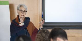 Wendy Sherman roundtable with students
