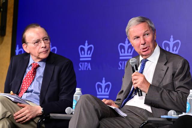 Augusto Lopez-Claros (left) and Jean-Marie Guéhenno (right) at the State of the World Conference