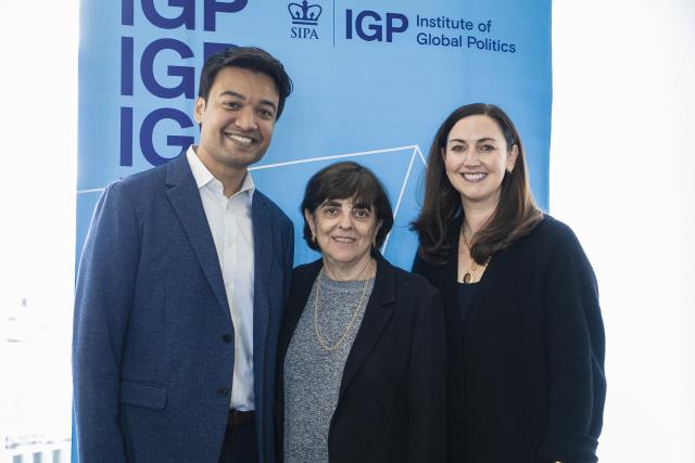 L to R: Zayn Siddique, Esther Fuchs, Betsy Ankney